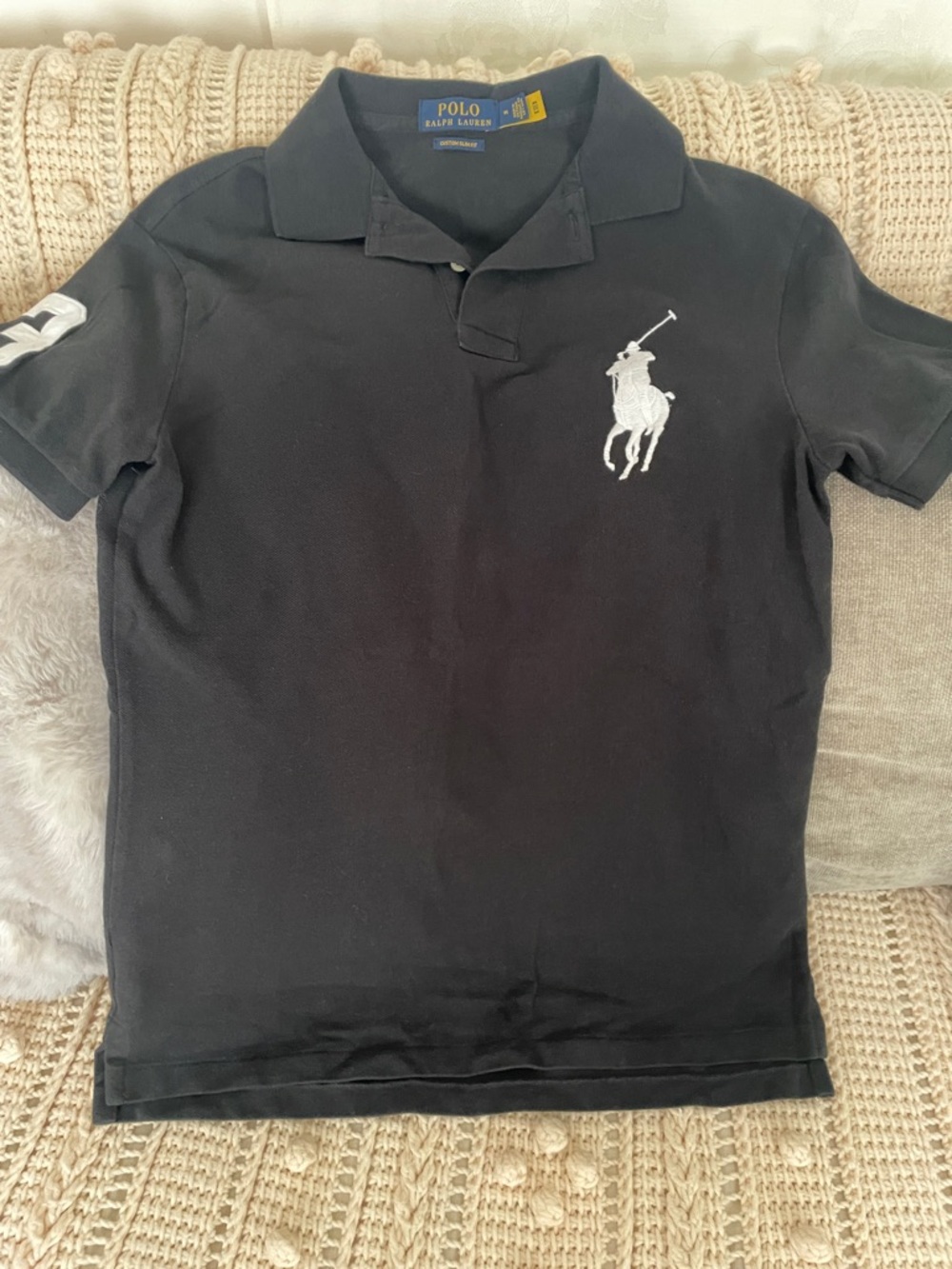 Polo by Ralph Lauren Black Polo with White Pony Emblem